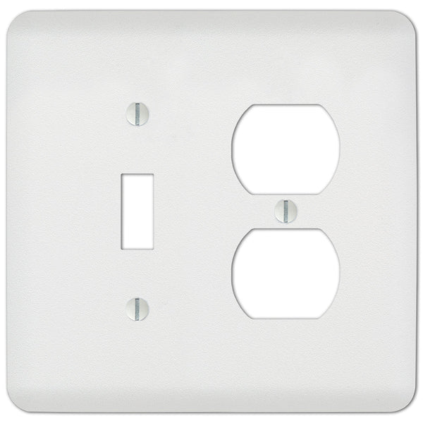 Capri Paintable White - 1 Toggle/1 Duplex Wallplate