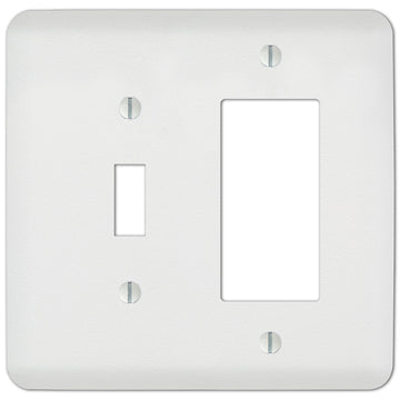 Capri Paintable White - 1 Toggle/1 Rocker Wallplate