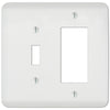 Capri Paintable White - 1 Toggle/1 Rocker Wallplate