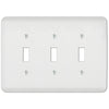 Capri Paintable White - 3 Toggle Wallplate