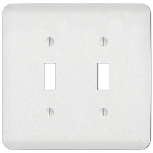 Capri Paintable White - 2 Toggle Wallplate