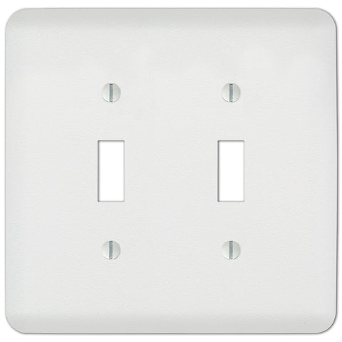 Capri Paintable White - 2 Toggle Wallplate