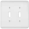 Capri Paintable White - 2 Toggle Wallplate