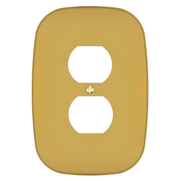 Fresno Brushed Gold - 1 Duplex Wallplate