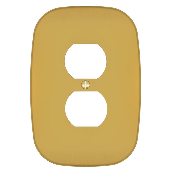 Fresno Brushed Gold - 1 Duplex Wallplate