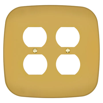 Fresno Brushed Gold - 2 Duplex Wallplate