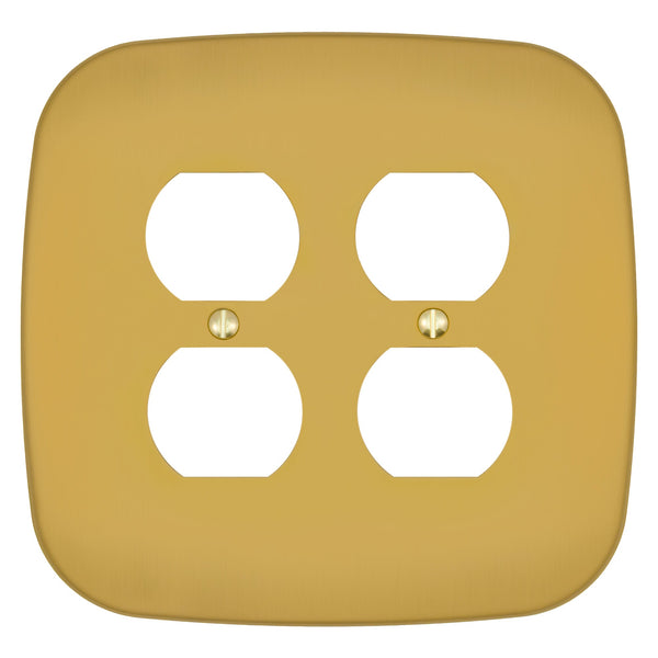 Fresno Brushed Gold - 2 Duplex Wallplate