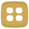 Fresno Brushed Gold - 2 Duplex Wallplate