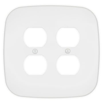 Fresno Matte White - 2 Duplex Wallplate