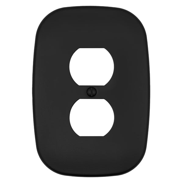 Fresno Matte Black - 1 Duplex Wallplate