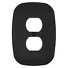 Fresno Matte Black - 1 Duplex Wallplate