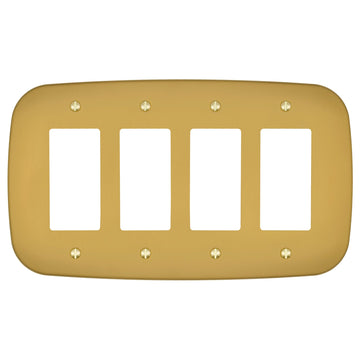 Fresno Brushed Gold - 4 Rocker Wallplate
