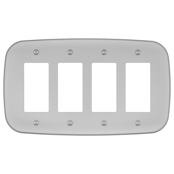 Fresno Satin Nickel - 4 Rocker Wallplate