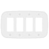 Fresno Matte White - 4 Rocker Wallplate