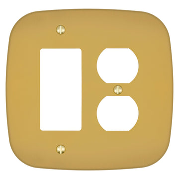 Fresno Brushed Gold - 1 Rocker/1 Duplex Wallplate
