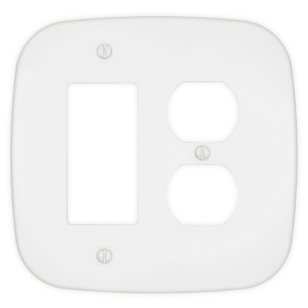 Fresno Matte White - 1 Rocker/1 Duplex Wallplate