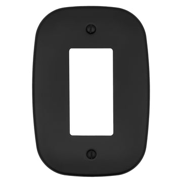 Fresno Matte Black - 1 Rocker Wallplate