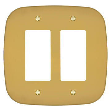Fresno Brushed Gold - 2 Rocker Wallplate