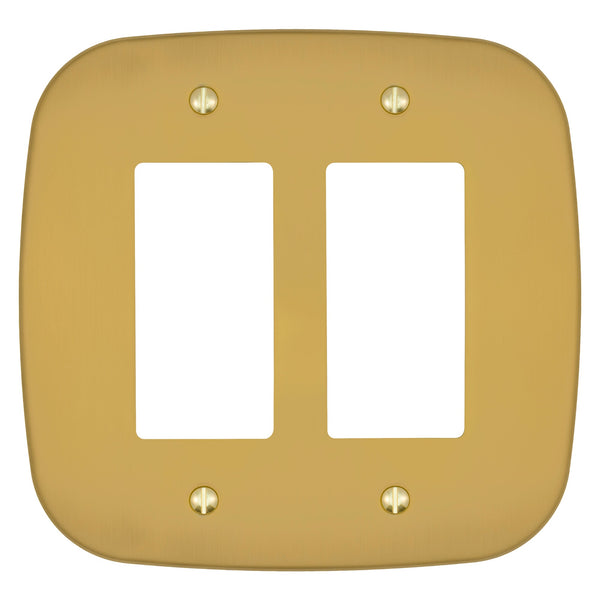Fresno Brushed Gold - 2 Rocker Wallplate