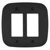Fresno Matte Black - 2 Rocker Wallplate