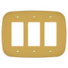 Fresno Brushed Gold - 3 Rocker Wallplate