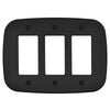 Fresno Matte Black - 3 Rocker Wallplate