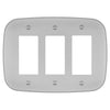 Fresno Satin Nickel - 3 Rocker Wallplate