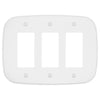 Fresno Matte White - 3 Rocker Wallplate