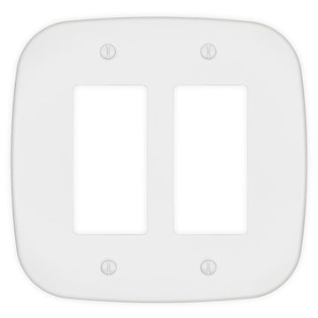 Fresno Matte White - 2 Rocker Wallplate