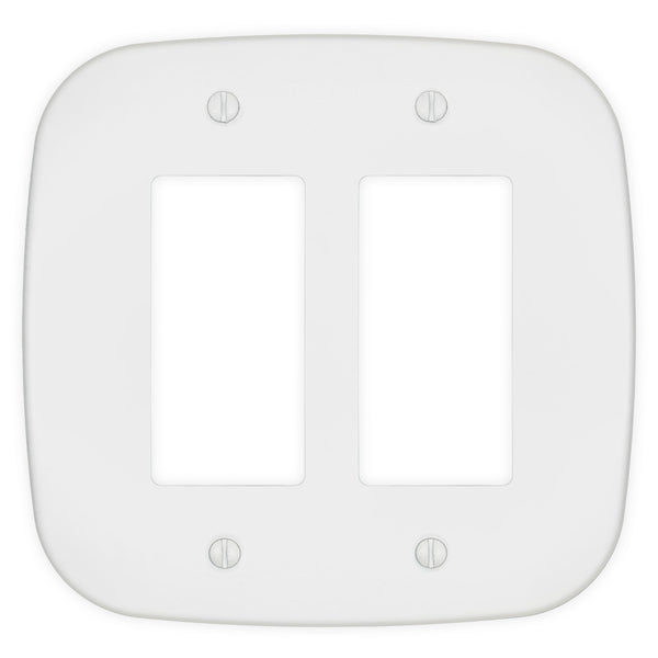 Fresno Matte White - 2 Rocker Wallplate