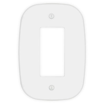 Fresno Matte White - 1 Rocker Wallplate