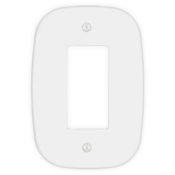 Fresno Matte White - 1 Rocker Wallplate