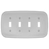 Fresno Satin Nickel - 4 Toggle Wallplate