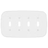 Fresno Matte White - 4 Toggle Wallplate