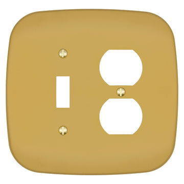 Fresno Brushed Gold - 1 Toggle/1 Duplex Wallplate
