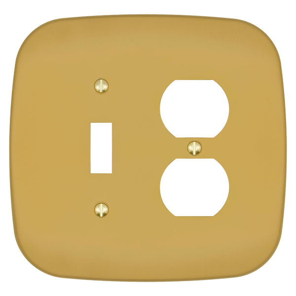 Fresno Brushed Gold - 1 Toggle/1 Duplex Wallplate