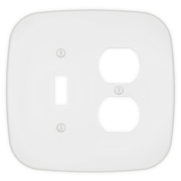 Fresno Matte White - 1 Toggle/1 Duplex Wallplate
