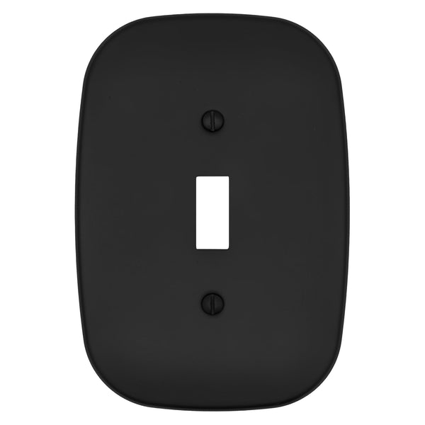 Fresno Matte Black - 1 Toggle Wallplate