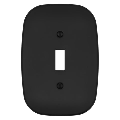Fresno Matte Black - 1 Toggle Wallplate