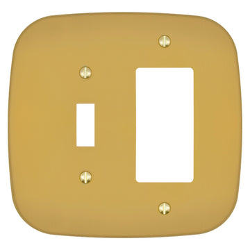 Fresno Brushed Gold - 1 Toggle/1 Rocker Wallplate