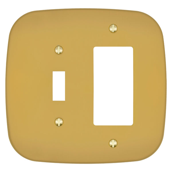 Fresno Brushed Gold - 1 Toggle/1 Rocker Wallplate