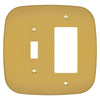 Fresno Brushed Gold - 1 Toggle/1 Rocker Wallplate