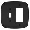 Fresno Matte Black - 1 Toggle/1 Rocker Wallplate
