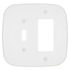 Fresno Matte White - 1 Toggle/1 Rocker Wallplate