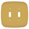 Fresno Brushed Gold - 2 Toggle Wallplate