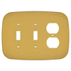 Fresno Brushed Gold - 2 Toggle/1 Duplex Wallplate
