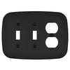 Fresno Matte Black - 2 Toggle/1 Duplex Wallplate