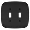 Fresno Matte Black - 2 Toggle Wallplate