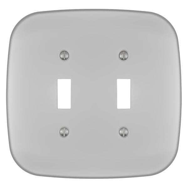 Fresno Satin Nickel - 2 Toggle Wallplate