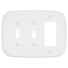 Fresno Matte White - 2 Toggle/1 Rocker Wallplate